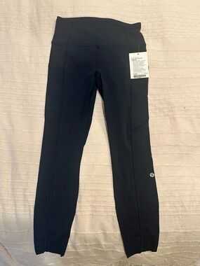 NWT Navy Blue Lululemon Fast & Free HR Legging 25”